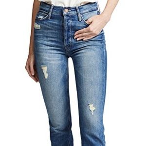 NWT MOTHER Ankle Jeans - The Dazzler Button Fl…